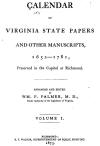 Calendar of Virginia State Papers Volume I Title Page