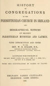 Title Page History Presbyterian Church in Ireland